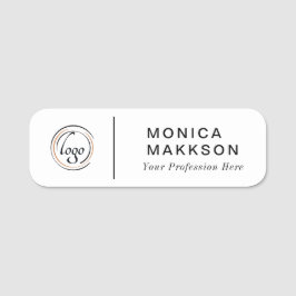 Moderne naam, Logo en titelnaam Naamplaatje