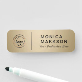 Moderne naam, Logo en titelnaam Naamplaatje