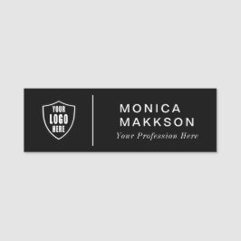 Moderne naam, Logo en titelnaam Naamplaatje