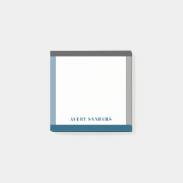 Moderne Naam Met Eenvoudige Rand Vet Post-it® Notes