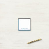 Moderne Naam Met Eenvoudige Rand Vet Post-it® Notes (Op bureau)