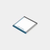 Moderne Naam Met Eenvoudige Rand Vet Post-it® Notes (Schuin)