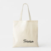 Moderne naam | Minimalistische stijlvolle monogram Tote Bag (Achterkant)