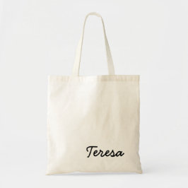 Moderne naam | Minimalistische stijlvolle monogram Tote Bag