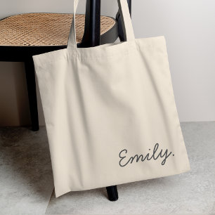 Moderne naam Minimalistische stijlvolle trendy m Tote Bag
