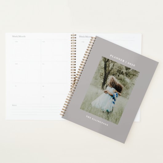 Moderne Naam Monogram Foto 2022 Planner (Display)