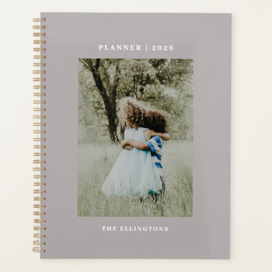 Moderne Naam Monogram Foto 2022 Planner (Voorkant)
