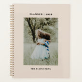 Moderne naam monogram foto planner (Voorkant)