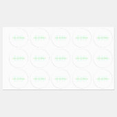 Moderne naam & Monogram | Groen & Wit Labels (Vel)