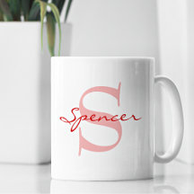 Moderne naam & Monogram Initiaal Classic