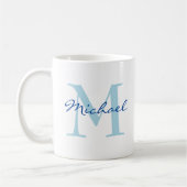 Moderne naam & Monogram Initiaal Classic Koffiemok (Links)