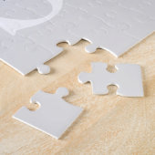 Moderne naam & Monogram | Licht & donkergrijs wit Legpuzzel (Zijkant)