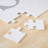 Moderne naam & Monogram | Wit Zwart & Grijs Legpuzzel (Zijkant)