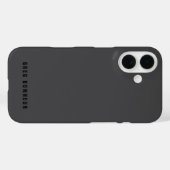 Moderne naam of andere tekst Sjabloon | Donker gri Case-Mate iPhone Case (Achterkant (horizontaal))