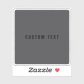 Moderne naam of andere tekst Sjabloon | Donker gri Sticker (Vel)