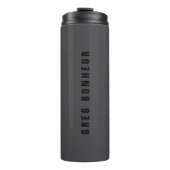 Moderne naam of andere tekst Sjabloon | Donker gri Thermosbeker (Voorkant)