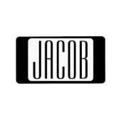 Moderne Naam of bewerkbare Merknaam voor Bedrijf Etiket (Voorkant)