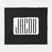 Moderne Naam of bewerkbare Merknaam voor Bedrijf Fleece Deken (Voorkant (Horizontaal))