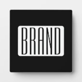 Moderne Naam of bewerkbare Merknaam voor Bedrijf Fotoplaat (Voorkant)