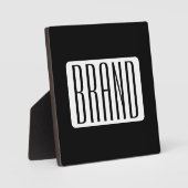 Moderne Naam of bewerkbare Merknaam voor Bedrijf Fotoplaat (Voorkant)