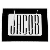 Moderne naam of bewerkbare merknaam voor bedrijf  groot cadeauzakje (Voorkant)