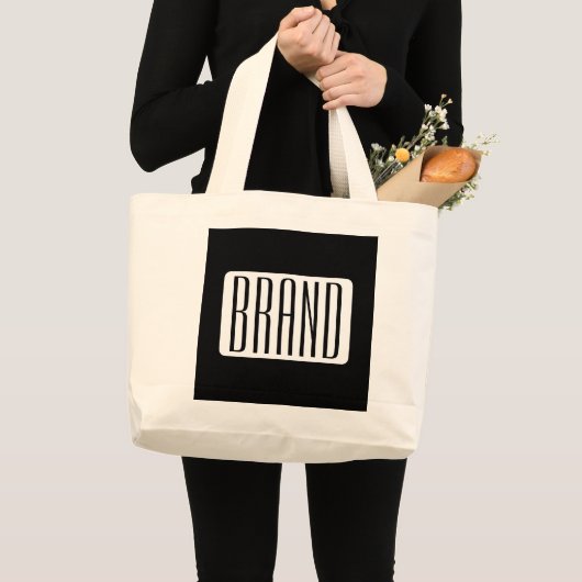 Moderne Naam of bewerkbare Merknaam voor Bedrijf Grote Tote Bag (Voorkant (product))