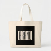 Moderne Naam of bewerkbare Merknaam voor Bedrijf Grote Tote Bag (Voorkant)
