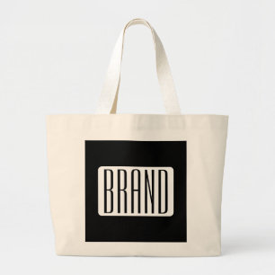 Moderne Naam of bewerkbare Merknaam voor Bedrijf Grote Tote Bag
