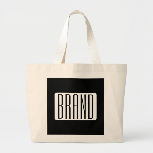 Moderne Naam of bewerkbare Merknaam voor Bedrijf Grote Tote Bag (Voorkant)