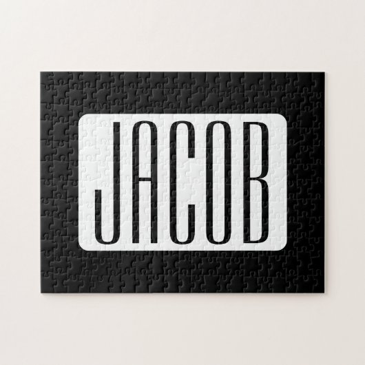 Moderne Naam of bewerkbare Merknaam voor Bedrijf Legpuzzel (Horizontaal)