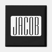 Moderne Naam of bewerkbare Merknaam voor Bedrijf Magneet (Voorkant)