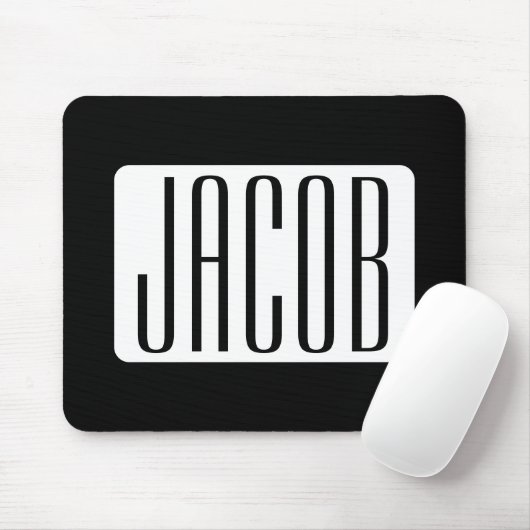 Moderne Naam of bewerkbare Merknaam voor Bedrijf Muismat (Met muis)