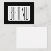 Moderne Naam of bewerkbare Merknaam voor Bedrijf Notitiekaartje (Voorkant / Achterkant)