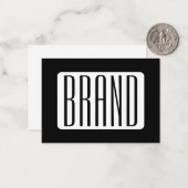 Moderne Naam of bewerkbare Merknaam voor Bedrijf Notitiekaartje (Voorkant / Achterkant in situ)
