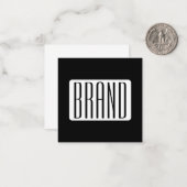 Moderne Naam of bewerkbare Merknaam voor Bedrijf Notitiekaartje (Voorkant / Achterkant in situ)