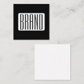 Moderne Naam of bewerkbare Merknaam voor Bedrijf Notitiekaartje (Voorkant / Achterkant)