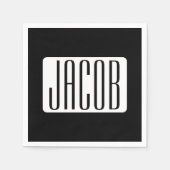 Moderne Naam of bewerkbare Merknaam voor Bedrijf Servet (Voorkant)