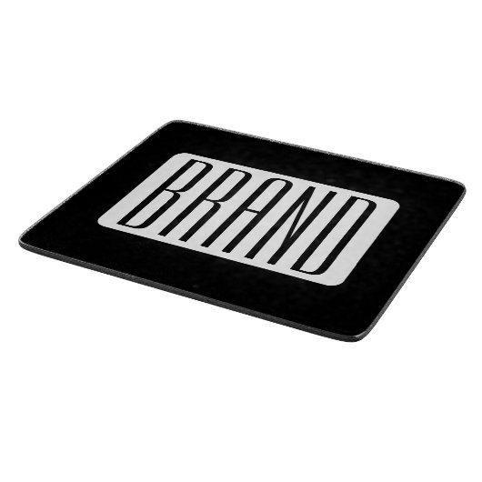 Moderne Naam of bewerkbare Merknaam voor Bedrijf Snijplank (Hoek)