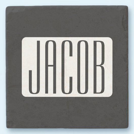 Moderne Naam of bewerkbare Merknaam voor Bedrijf Stenen Onderzetter