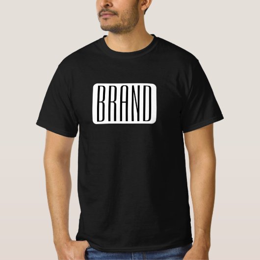 Moderne Naam of bewerkbare Merknaam voor Bedrijf T-shirt (Voorkant)