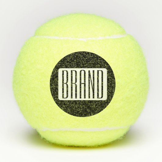 Moderne Naam of bewerkbare Merknaam voor Bedrijf Tennisballen (Voorkant)