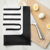 Moderne Naam of bewerkbare Merknaam voor Bedrijf Theedoek (Quarter Fold)