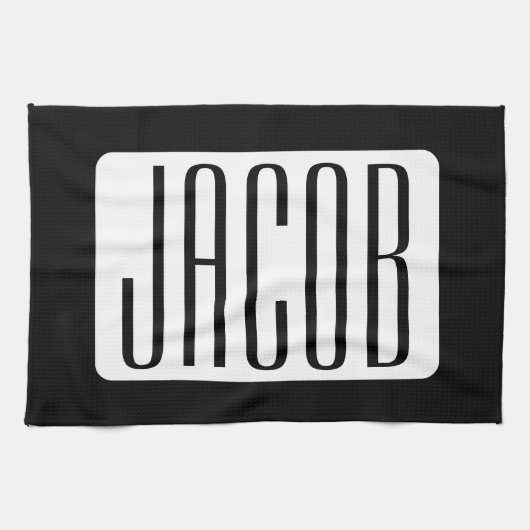 Moderne Naam of bewerkbare Merknaam voor Bedrijf Theedoek (Horizontaal)