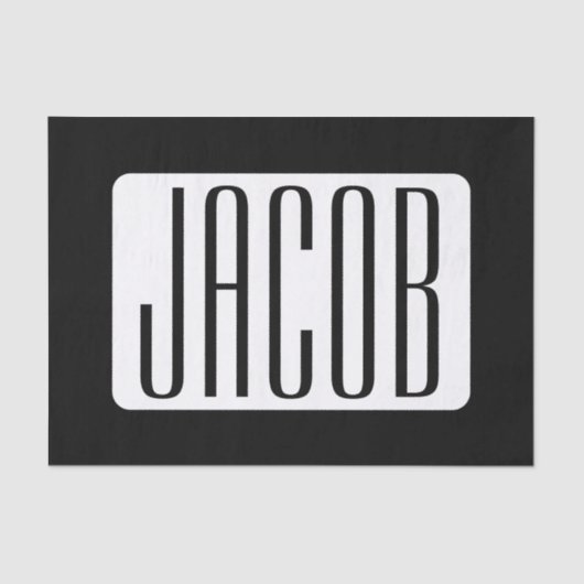 Moderne Naam of bewerkbare Merknaam voor Bedrijf Tissuepapier (Voorkant)