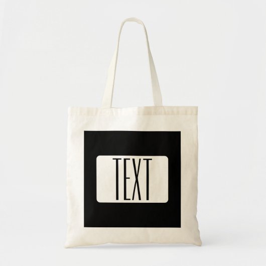 Moderne Naam of bewerkbare Merknaam voor Bedrijf Tote Bag (Voorkant)