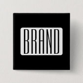 Moderne Naam of bewerkbare Merknaam voor Bedrijf Vierkante Button 5,1 Cm (Voorkant)