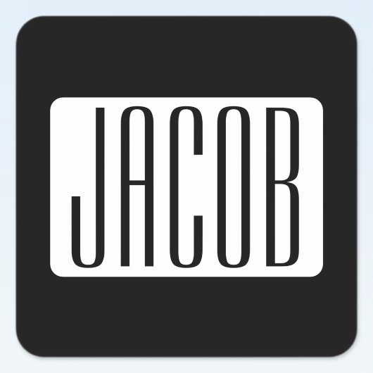 Moderne Naam of bewerkbare Merknaam voor Bedrijf Vierkante Sticker