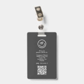 Moderne naam personeelsbedrijf badge (Achterkant met clip)