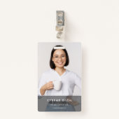 Moderne naam personeelsbedrijf badge (Voorkant met clip)
