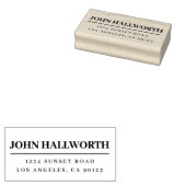 Moderne naam & retouradres rubberstempel (Gestempeld)